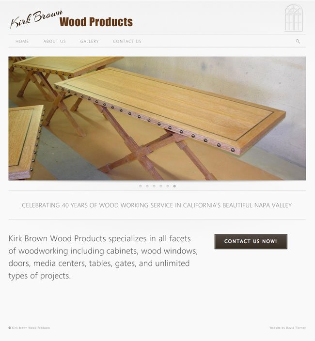 Kirk Brown Wood Products Website Design